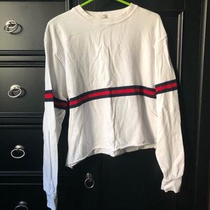 Brandy Melville Acacia Long Sleeve Red/Blue Stripe